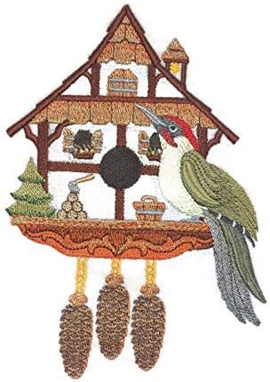 מעבר להתאמה אישית וייחודית, בית ציפורים מדהים [בית ציפורים גרמני עם עץ ירוק אירופי] ברזל רקום על תיקון/תפירה